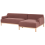 Beliani Corner Sofa SOSJO Fabric Burgundy Left Hand 4