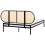Beliani Bed PE Rattan BOULIN 140 x 200 cm (EU Double) Black 6