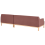 Beliani Corner Sofa SOSJO Fabric Burgundy Left Hand 5