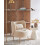 Beliani Armchair OTSBY II with Cushion Boucle Beige 2