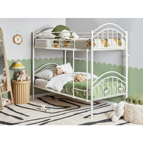 Beliani Bunk Bed Metal CHARTRES 90 x 200 cm (EU Single) White 1