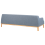 Beliani Sofa 3 Seater SOSJO Fabric Blue 5