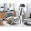 Beliani 1-Seat Section EVJA Velvet Grey 2