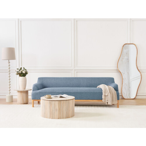 Beliani Sofa 3 Seater SOSJO Fabric Blue 1