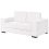 Beliani 2 Seater VIKRAN Corduroy White 5