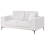 Beliani 2 Seater REINEN Fabric White 4