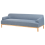 Beliani Sofa 3 Seater SOSJO Fabric Blue 4