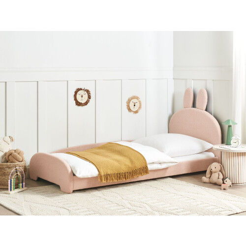 Beliani Kids Bed Rabbit Boucle PERROS 90 x 200 cm (EU Single) Beige 1