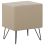 Beliani 1 Drawer Bedside Table BETIN Faux Leather Beige 5