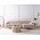 Beliani Corner Sofa 3 Seater SOSJO Fabric Light Brown Left Hand 4