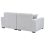 Beliani Sofa 3 Seater FAUSKAN Fabric Light Blue 5