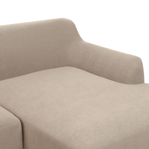 Beliani Corner Sofa 3 Seater SOSJO Fabric Taupe Left Hand 1