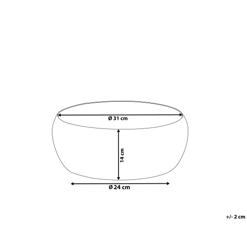 Beliani Decorative Bowl BANHA Metal Black 2