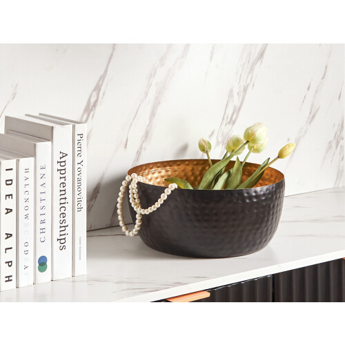 Beliani Decorative Bowl BANHA Metal Black 1