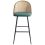 Beliani Set of 2 Bar Chairs CORNELL Metal Green 4