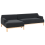 Beliani Corner Sofa 3 Seater SOSJO Fabric Black Right Hand 4
