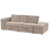 Beliani Sofa Bed 3 Seater FALSTER Fabric Light Brown with Storage 4