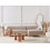 Beliani Corner Sofa 3 Seater SOSJO Fabric Taupe Left Hand 3