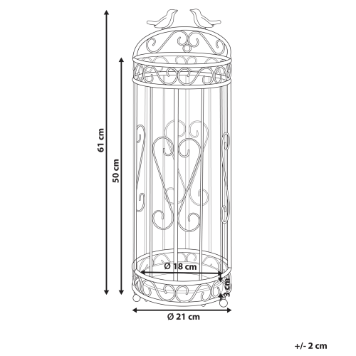 Beliani Umbrella Stand AMBOISE Metal Black 2