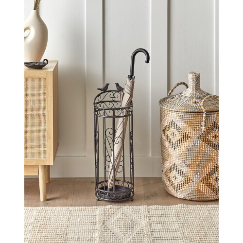Beliani Umbrella Stand AMBOISE Metal Black 1