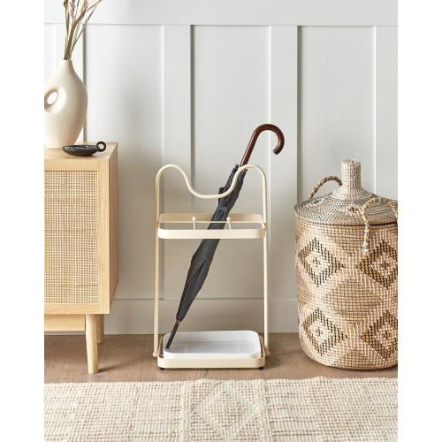 Beliani Umbrella Stand CHAVERNY Metal Beige 1