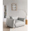Beliani Armchair LUVOS Fabric Light Grey 2