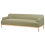 Beliani Sofa 3 Seater SOSJO Fabric Olive Green 5