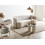 Beliani Sofa 3 Seater ROSET Fabric Light Beige 4