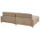 Beliani Corner Sofa 3 Seater MALOY Fabric Brown Right Hand 5