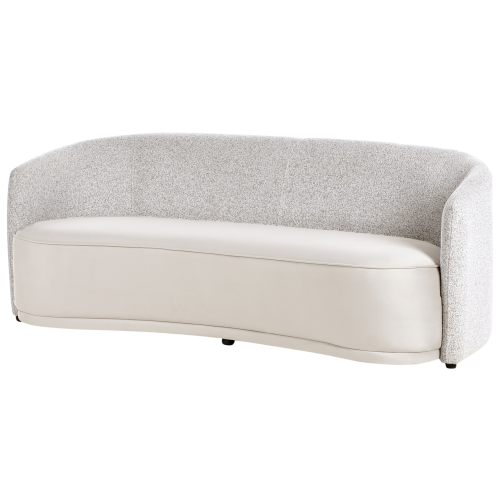 Beliani Sofa 3 Seater ROSET Fabric Light Beige 2