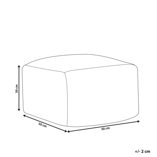 Beliani Pouffe BODLA Synthetic Material Light Red 2