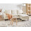 Beliani Corner Sofa 3 Seater ELVENES Fabric Light Beige Left Hand 4