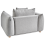 Beliani Armchair LUVOS Fabric Light Grey 5