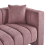 Beliani Right-Hand Chaise Longue LANNILS Fabric Pink 2