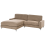 Beliani Corner Sofa 3 Seater MALOY Fabric Brown Right Hand 4