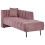 Beliani Left-Hand Chaise Longue LANNILS Fabric Pink 4