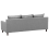 Beliani Corner Sofa 3 Seater ELVENES Fabric Light Grey Right Hand 7