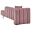 Beliani Left-Hand Chaise Longue LANNILS Fabric Pink 5