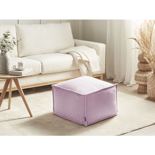 Beliani Pouffe SHERALI Cotton Pink 1