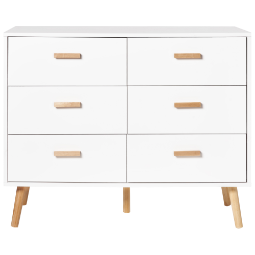 Beliani 6 Drawer Chest NEWARK White 2