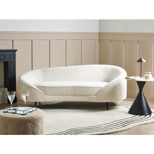 Beliani Sofa 2 Seater SAVAR Boucle White 1