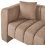 Beliani Left-Hand Chaise Longue LANNILS Fabric Light Brown 2