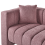Beliani Left-Hand Chaise Longue LANNILS Fabric Pink 6