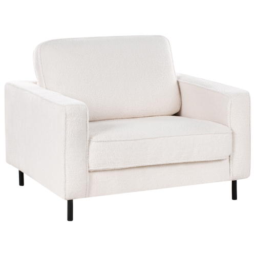 Beliani Armchair SAVALEN Boucle White 2