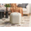 Beliani Pouffe WISHEK Velvet Light Beige 2