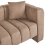 Beliani Right-Hand Chaise Longue LANNILS Fabric Light Brown 6