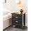 Beliani 2 Drawer Bedside Table SHILLINGTON Pine Wood Black 4