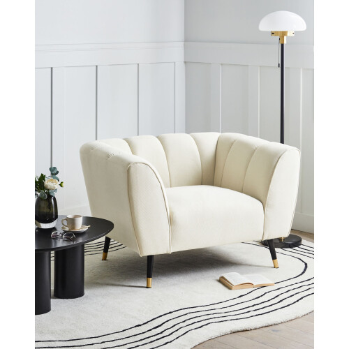 Beliani Armchair ORSTA Fabric Light Beige 1