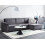 Beliani Corner Sofa Bed 3 Seater ROMEDAL II Fabric Graphite Grey Left Hand 2
