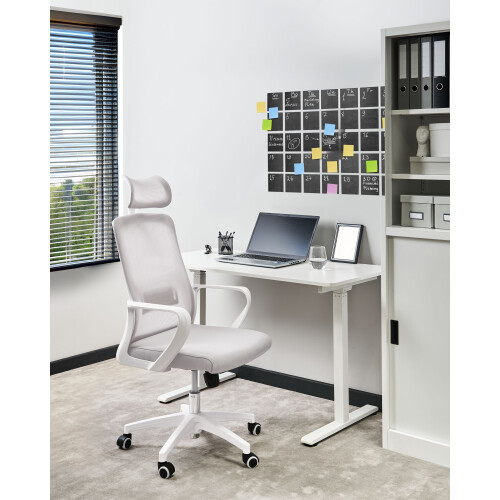 Beliani Office Chair MONARCH Light Grey 1